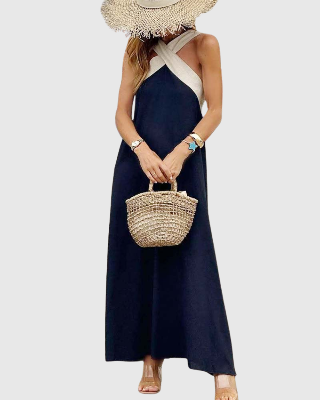 Orella | Dress with Cross Neckline