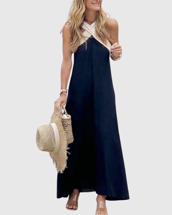 Orella | Dress with Cross Neckline