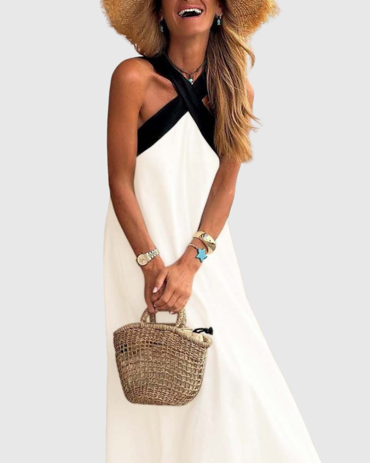 Orella | Dress with Cross Neckline